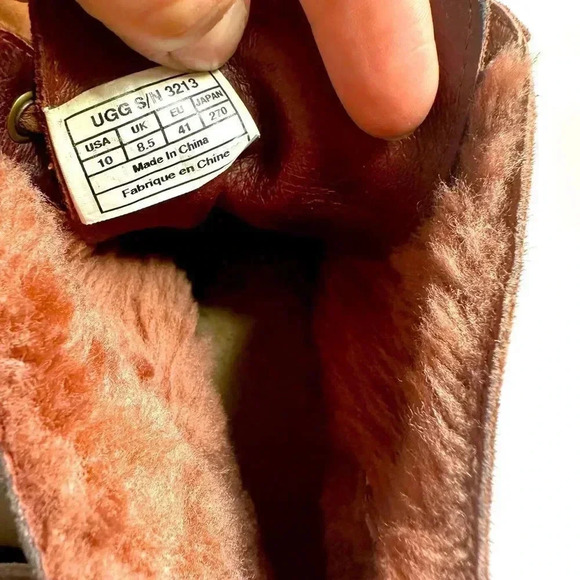 Ugg Australia Sophia Cinnamon Suede Leather Lace Up Heeled Ankle Boots - Picture 6 of 6